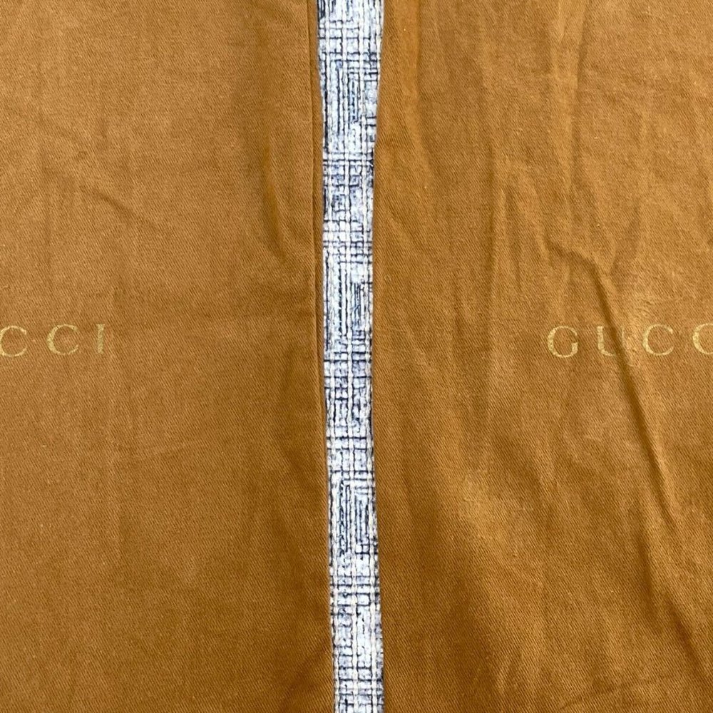 Gucci Dust Bag Brown Cotton Storage Bag Draw String Made in Italy Authentic - Picture 4 of 11